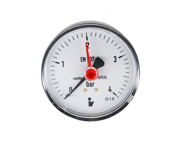 Klum Tlakoměr 63 Mm, 0 - 4bar, Zadní Vývod 1/4"