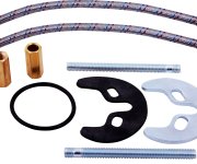 Dřezová baterie s flexibilním ramínkem AMUR chrom/černá 3/8" AM719.0/10C
