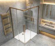 Gelco Luxor Gold Matt Obdélníkový Sprchový Kout 1000x800mm L/p Varianta, Rohový Vstup