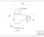 Bidetová Stojánková Baterie S Uzávěrem Sifonu, Klik-klak - Chrom - Moon MO3119AG