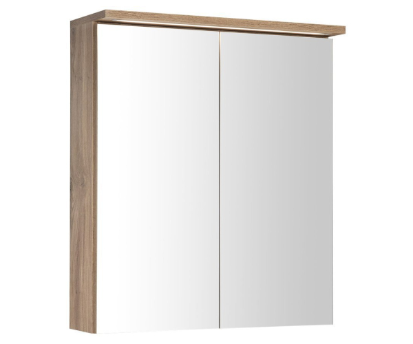 Aqualine Kawa Strip Galerka S Led Osvětlením 60x70x22cm, Dub Emporio