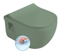 Sapho Brilla Závěsná Wc Mísa, Rimless, 36,5x53cm, Zelená Mat