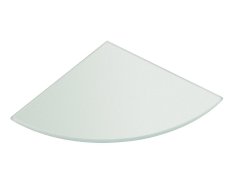 Sapho Rohová Polička 200x200x8mm, Mléčné Sklo