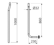 Trubice Splachovací Dělená 32 Mm + Vrapová Vložka ALC-A95