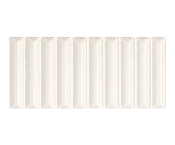 Retro obklad Tonalite Hashi Bianco 10x30 Matt. - bílá
