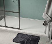 Gedy Fuzzy Koupelnová Předložka, 50x80cm, 100% Polyester, Protiskluz, černá