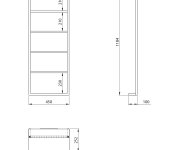 Sapho Ska Nástěnný Sušák Ručníků S Policí 454x1184x252mm, Bílá Mat