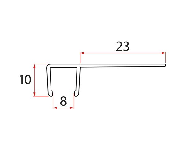 Gelco Set Svislých Těsnění Pro Sklo 8/8mm, 2000mm (2ks)