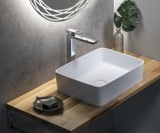 Sapho Thin Umyvadlo Na Desku, Rockstone, 50x37 Cm, Bílá Mat