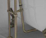 Polysan Regata Volně Stojící Vana 175x85x61cm, Nohy Bronz, Bílá