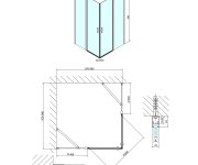 Polysan Zoom čtvercová Sprchová Zástěna 1000x1000mm, čiré Sklo