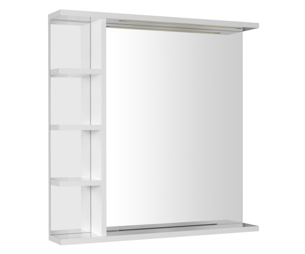 Aqualine Korin Strip Zrcadlo S Led Osvětlením A Policemi 70x70x12cm