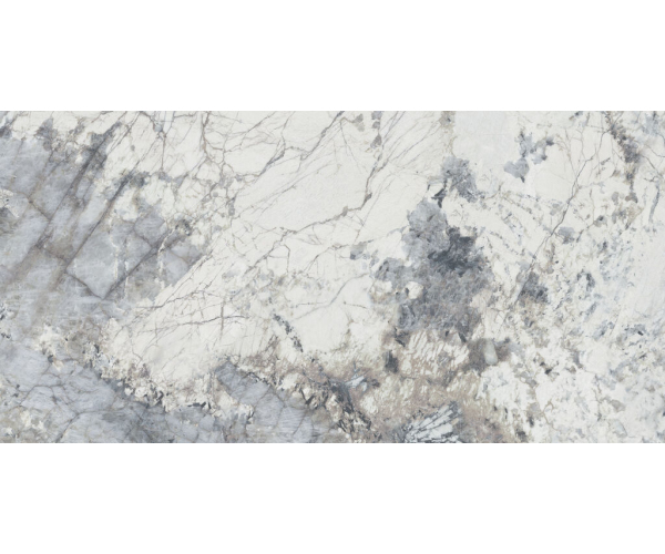Dlažba jako mramor Cifre Esplendor Blue 60x120 Luc. Rett. - bílá