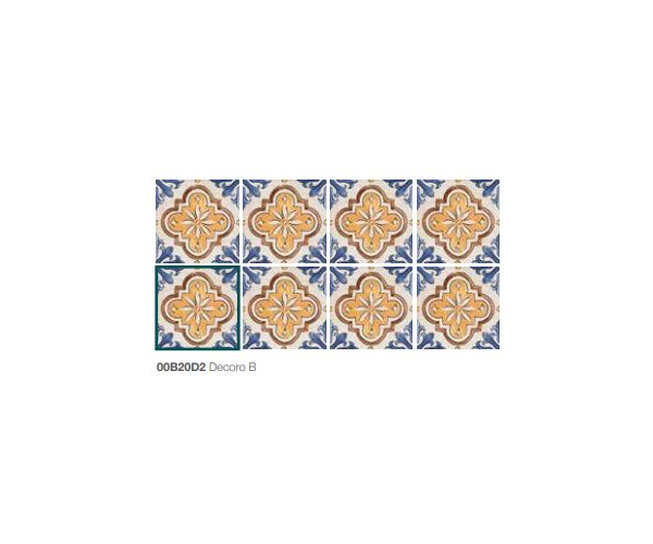 Retro dlažba Elios Terre Etrusche Decor B 20,3x20,3