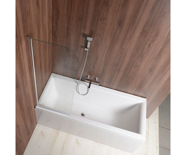 Aqualine Vilma Vanová Zástěna 600x1400mm, Chrom, čiré Sklo