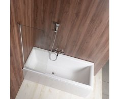 Aqualine Vilma Vanová Zástěna 600x1400mm, Chrom, čiré Sklo