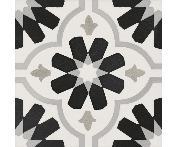 Retro dlažba Elios Deco Anthology Etnic C B&W 20x20