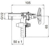 K-3 - Zahradní Ventil 1/2" S Připojením Na Hadici 06120SL12