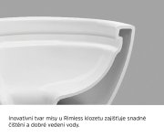 Mereo Wc Závěsné Kapotované, Rimless, 490x340x350, Keramické, Vč. Sedátka Css118s, 16ks