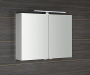 Sapho Riwa Galerka S Led Osvětlením, 81x70x17cm, Bílá Lesk