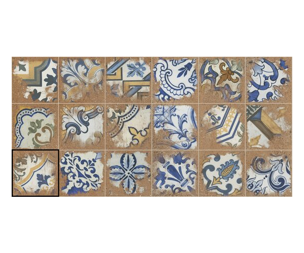 Dlažba jako cihla APE Antico Casale Nesso Cotto Mix Rett. 20X20