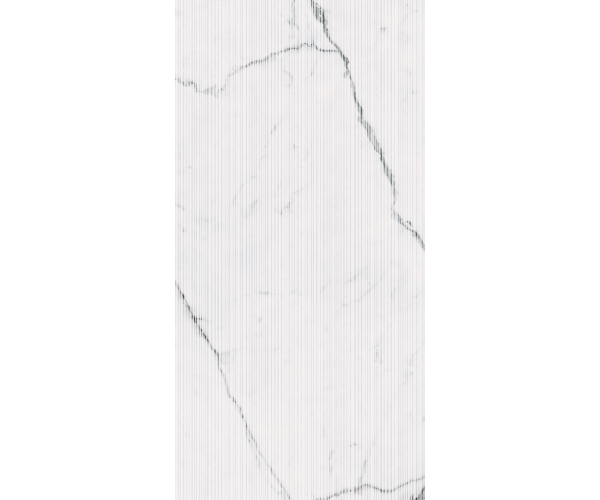 Dekor jako mramor Caesar Anima Futura Majestic White Stripes 60x120 Matt. Rett. - bílá