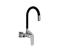 Dakota, Dřezová Stěnová Baterie S Flexi černým Ramínkem, Rozteč 100mm