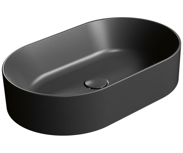 Gsi Kube X Keramické Umyvadlo Na Desku, 60x37cm, Oválné, černá Mat