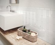 Retro dlažba APE Bauh White Glossy 5x15 - bílá