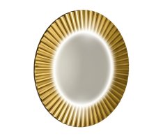 Sapho Pride Strip Kulaté Zrcadlo S Led Osvětlením V Rámu ø 75cm, Zlato