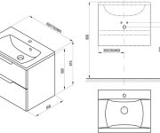Skříňka pod umyvadlo Classic II - SD Classic II 80 skříňka pod umyvadlo bílá/šedá X000001481