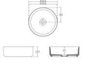 Isvea Infinity Round Keramické Umyvadlo Na Desku, Průměr 36cm, Bílá Mat