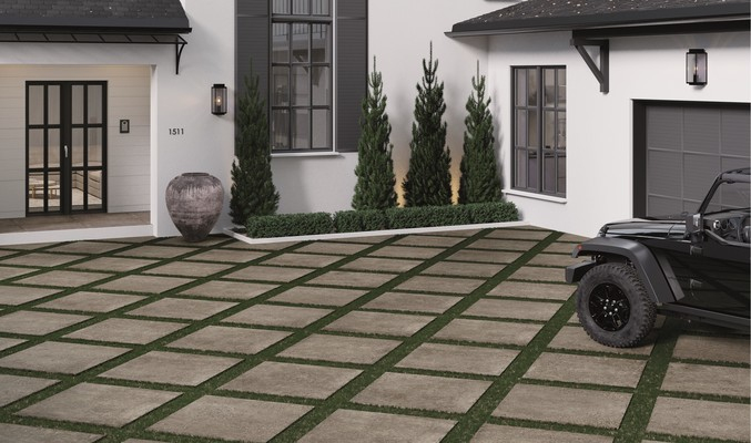 Realizace Venkovní dlažba Castelvetro Konkrete Cenere 60x60 (tl. 20mm)