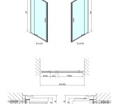 Polysan Easy Sprchové Dveře Otočné 760-900mm, čiré Sklo
