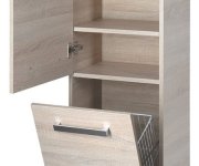 Aqualine Vega Skříňka Vysoká S Košem, 40x150x31cm, Dub Platin