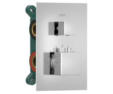 Sapho Podomítková Sprchová Termostatická Baterie, Box, 3 Výstupy, Chrom