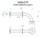 Držák Toaletního Papiru - Kov / Bílá Barva NSM-DTP