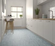 Coco Blue Grass 5x15 Matt. jako dlažba. 