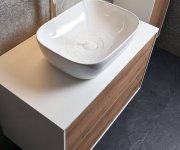 Aqualine Zanya Umyvadlová Skříňka 80x50x46cm, Bílá Mat/dub Emporio