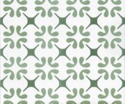 Retro dlažba Tonalite Aquarel Decoro Stars Verde 15x15 MIX