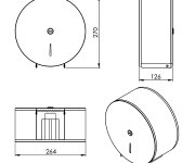 Sapho Zásobník Na Toaletní Papír Do ø 24cm, 264x126x270mm, černá Mat