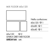 ABK Unika Grey Mix Floor 60x120 Rett. 
