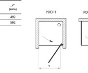 Sprchové dveře Pivot PDOP1 - PDOP1 90, bílá/chrom+transparent 03G70100Z1