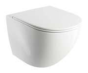 OMNIRES - Ottawa Mísa Rimless Včetně Sedátka S Slow, 49 X 37 Cm Bílá Lesk /bp/ Ottawamwbp
