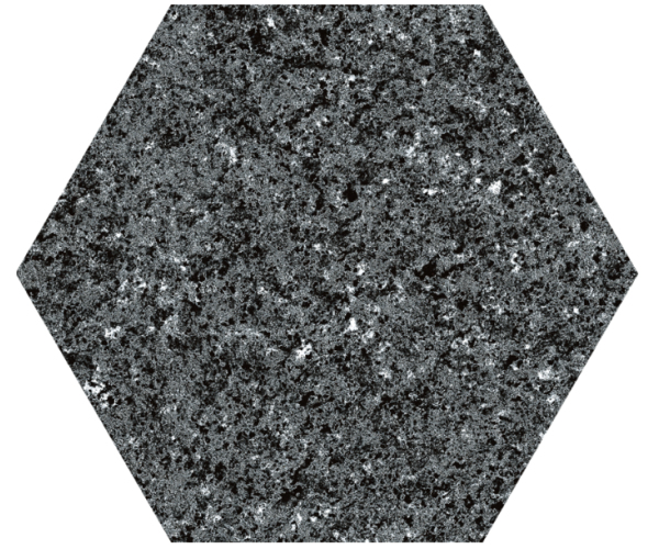 Protiskluzná dlažba jako kámen Codicer Granite Dark Hex 22x25 - antracitová