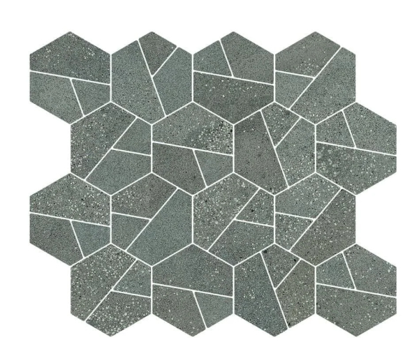 Retro mozaika Fioranese I Cocci Cemento Mosaico Exa 30x30 Matt. Rett. - šedá
