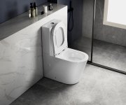 Sapho Avis Wc Kombi, Vortex Rimless, Spodní/zadní Odpad, Bílá