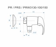 Sprchová Stěnová Baterie Bez Příslušenství, Rozteč 150 Mm, Klik-klak - Bílá-chrom - Perla PRW3130