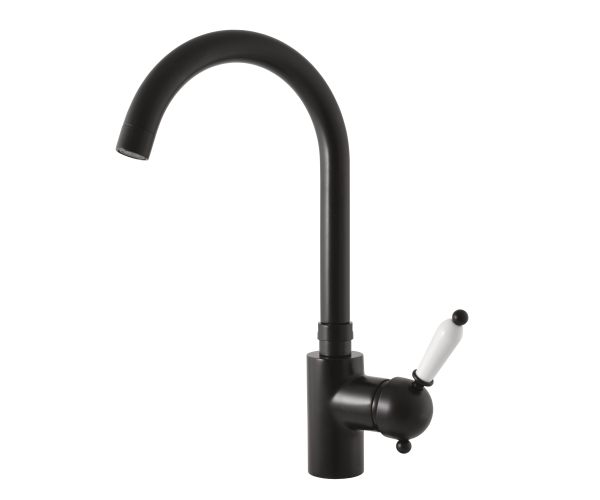 LABE - Dřezová baterie Černá - matná 1/2" L519.5/4CMAT