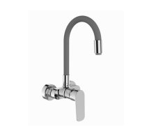 Dakota, Dřezová Stěnová Baterie S Flexi šedým Ramínkem, Rozteč 100mm